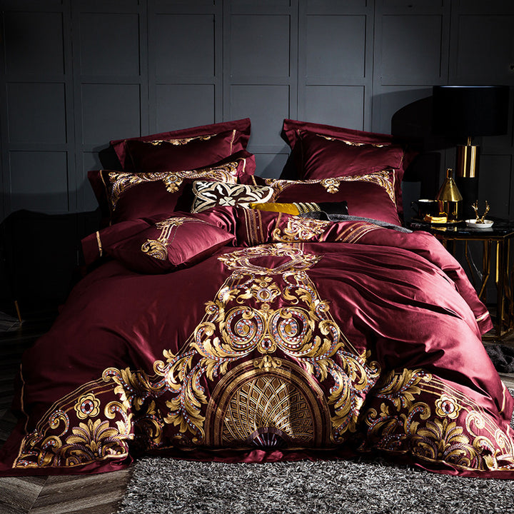 Four-piece embroidery bed